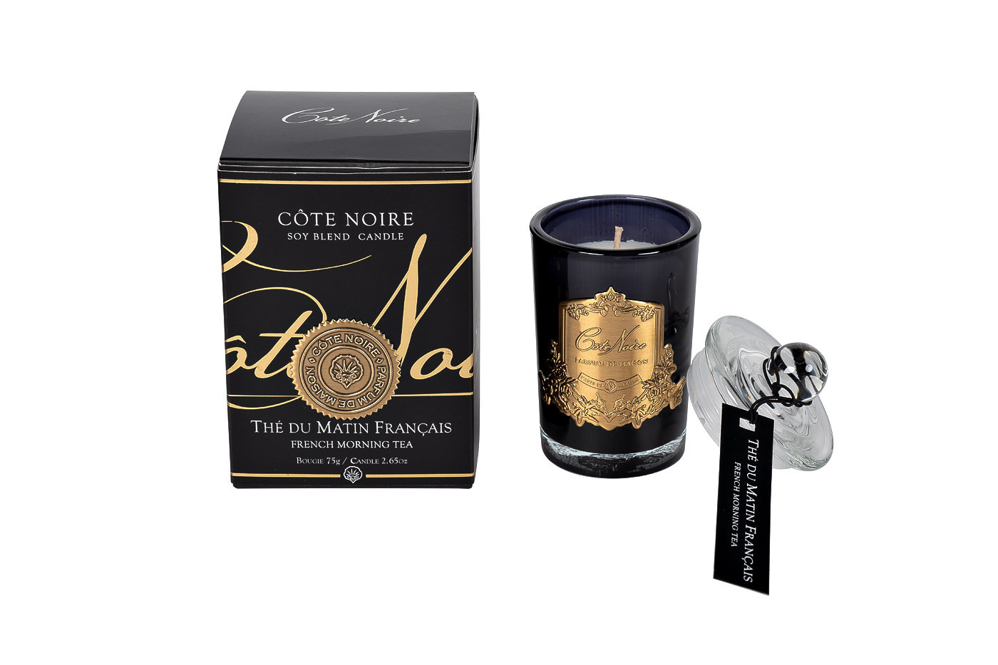 Свеча ароматическая French Morning Tea в стакане в упаковке Garda Decor 96СN7501