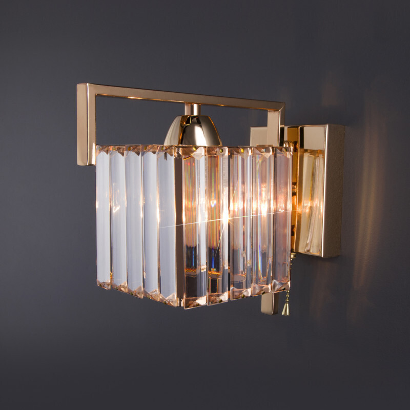 Бра Eurosvet 10126/1 золото/прозрачный хрусталь Strotskis (10117/1)