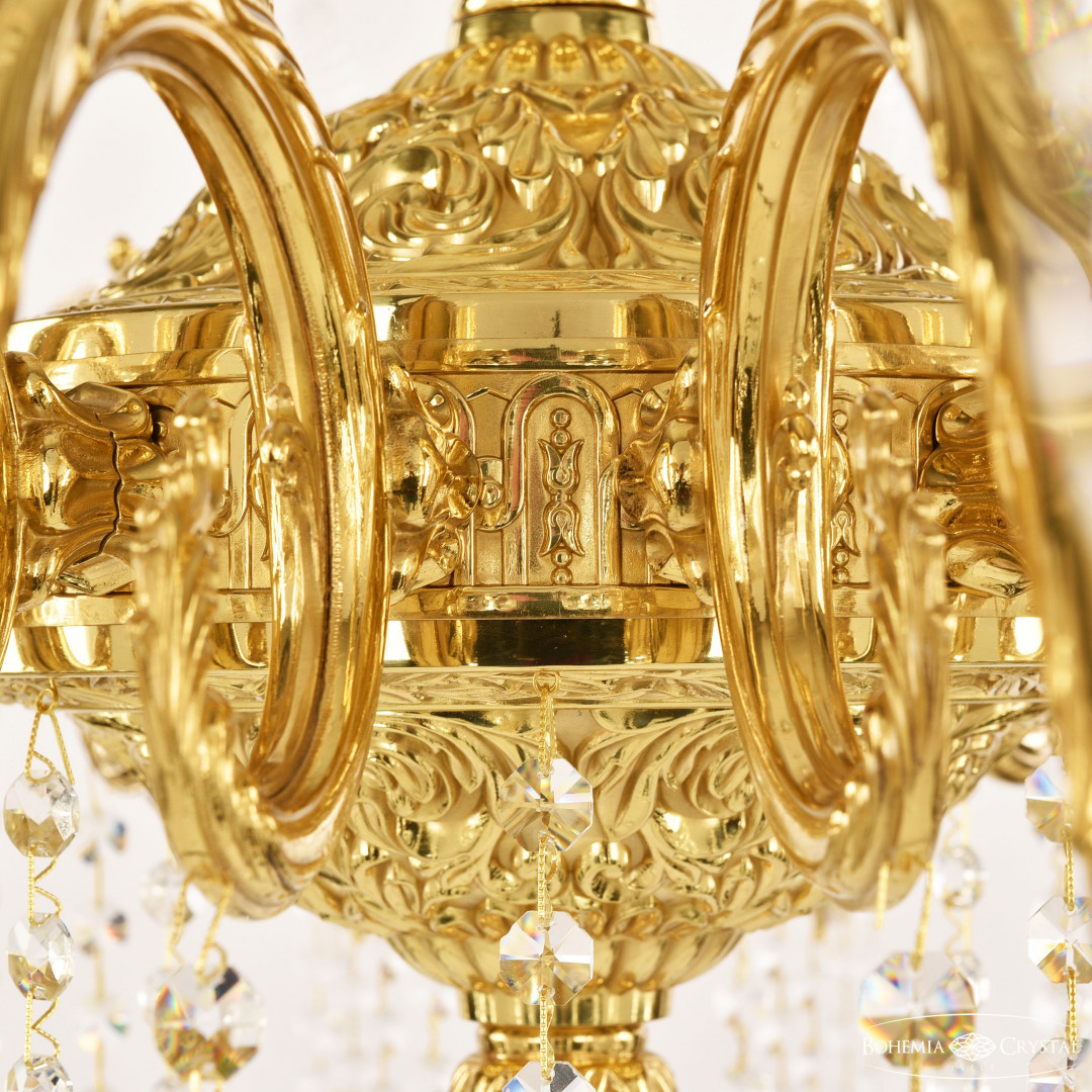 Люстра бронзовая с хрусталём 71101/16/360 B G