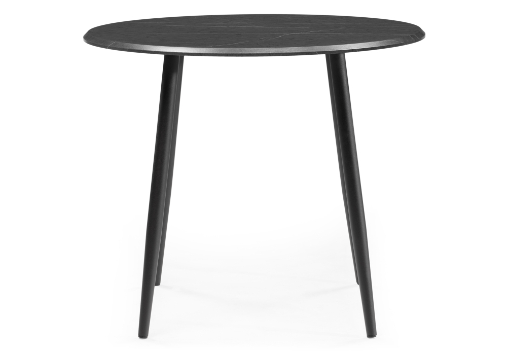 Стол деревянный Woodville Абилин 90 мрамор черный / черный матовый 507217