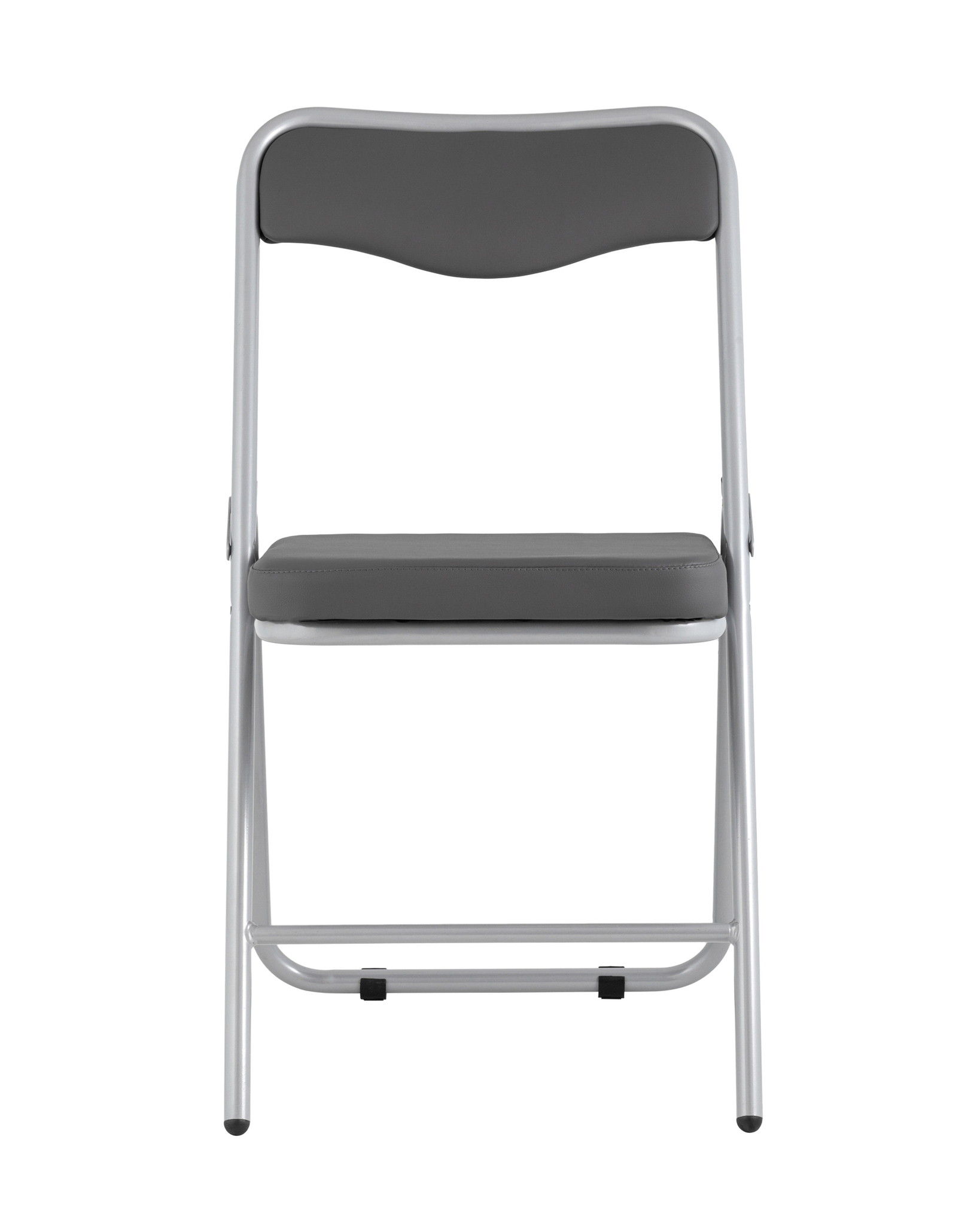 Складной стул Джонни экокожа серый каркас металлик Stool Group
