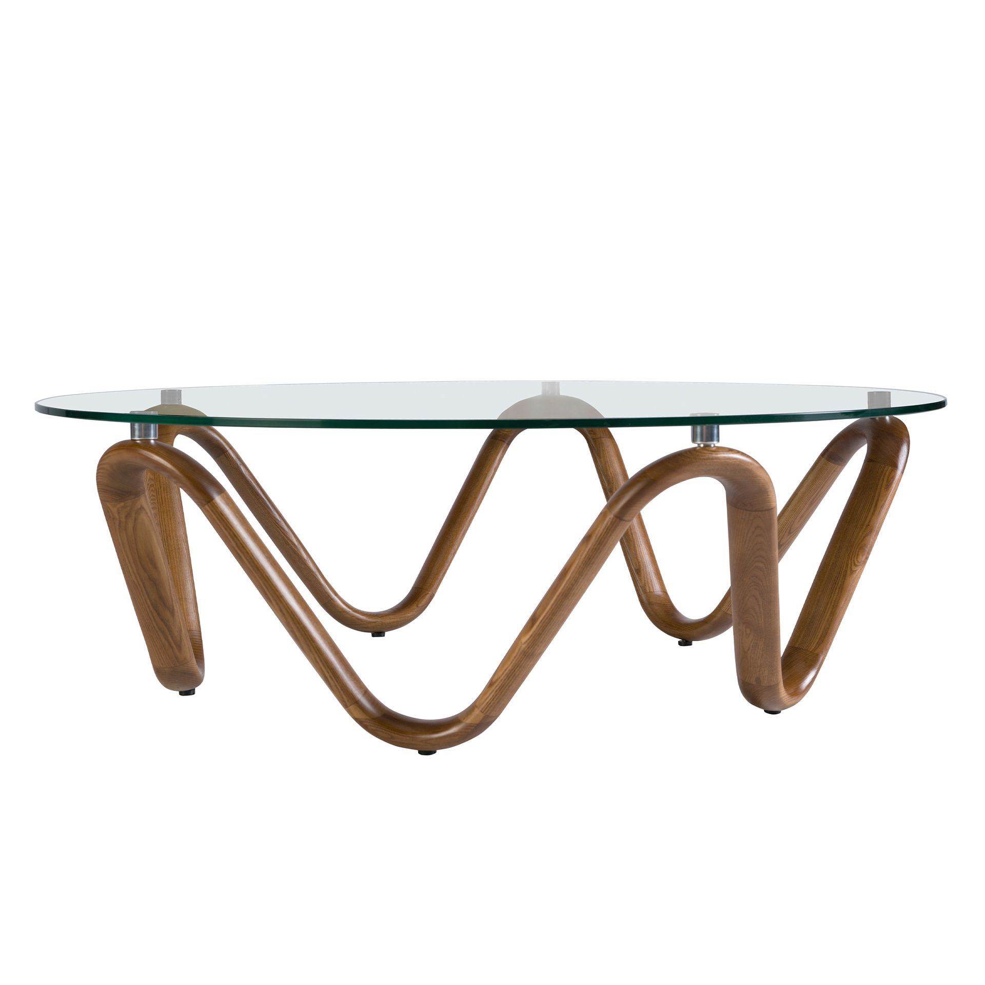 Журнальный столик 2124/CT20048 из стекла и ореха Angel Cerda