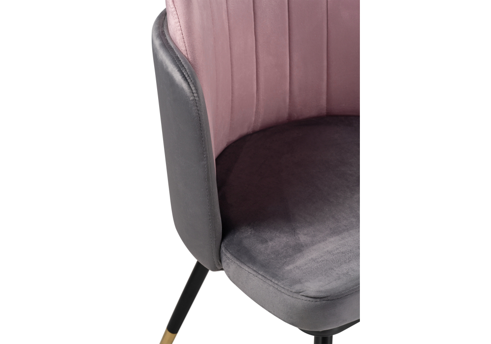 Стул Woodville Penelopa dark gray / pink / black / gold 15417