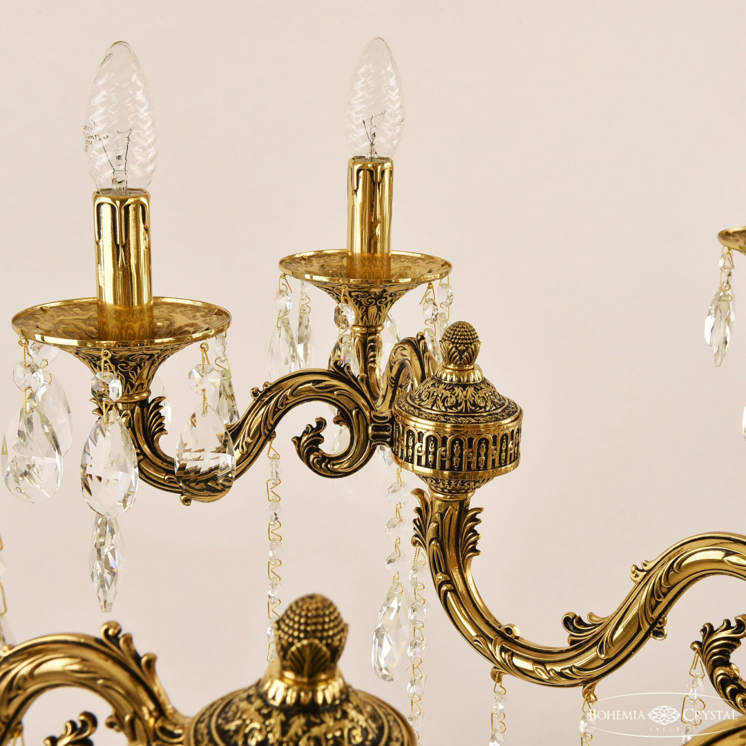 Люстра бронзовая с хрусталём 71104/12/350 B GB