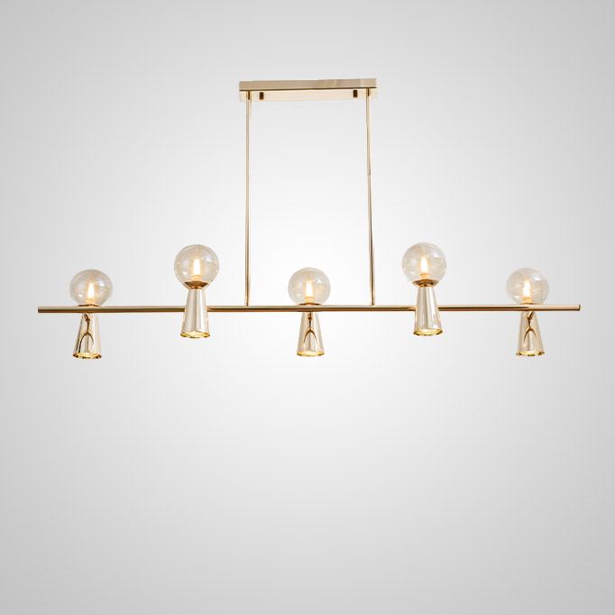 Потолочный светильник ABELINA LONG L10 Gold Amber by ImperiumLoft