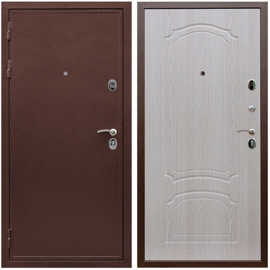 Дверь входная Graf Лондон Антик медь / МДФ 6 мм ФЛ-140 Дуб беленый