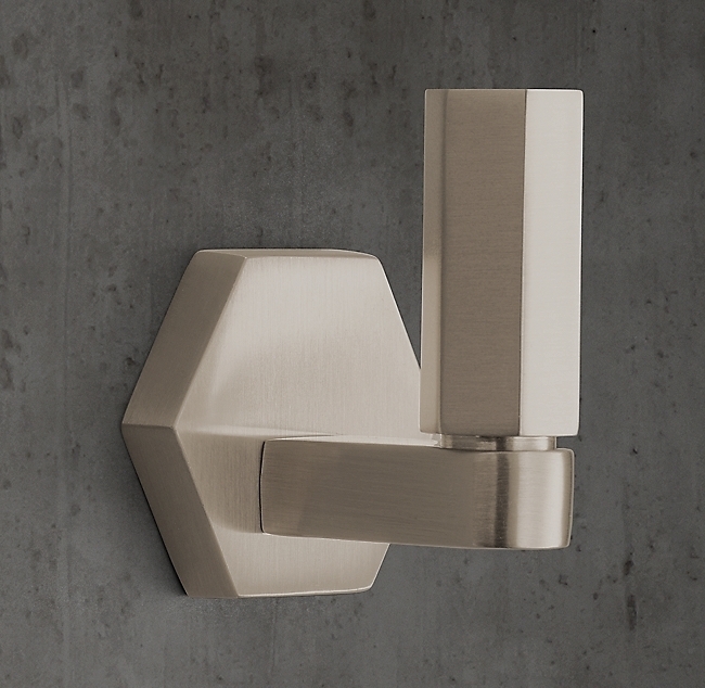 Крючок Restoration Hardware Lambeth Hex. Small Satin Nickel