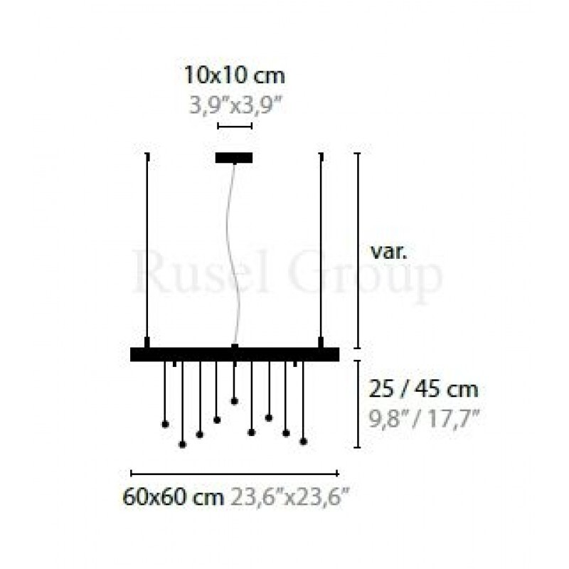 Подвесной светильник ILFARI SPRANKLING DISK 600 H9