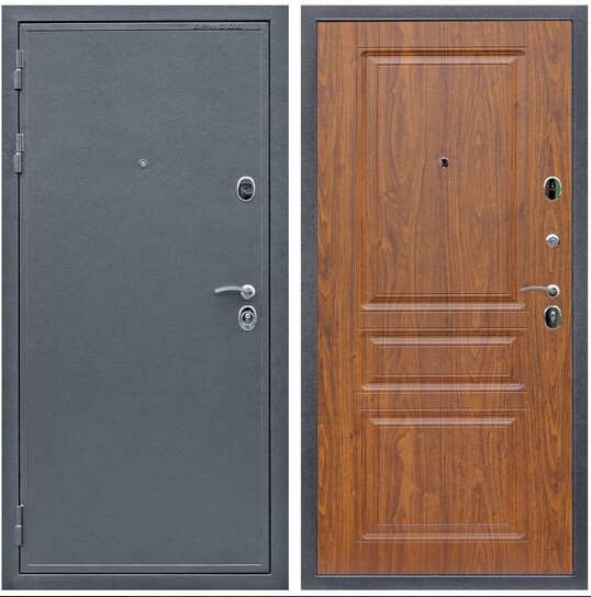 Дверь входная Graf Престиж Антик серебро / МДФ 16 мм ФЛ-243 Мореная береза