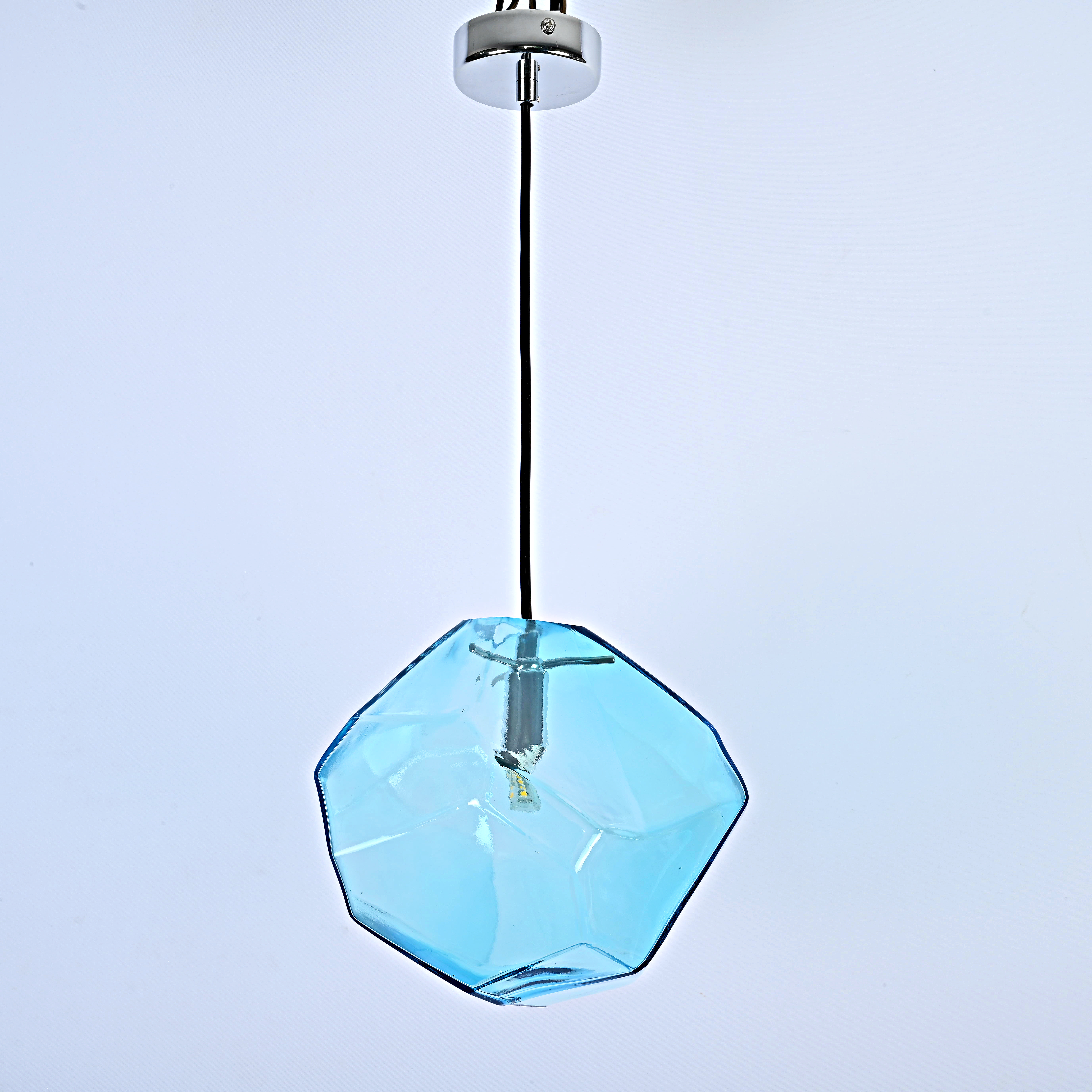 Подвесной Светильник Color Ice Cube Pendant Jevio 1 Голубой By Imperiumloft
