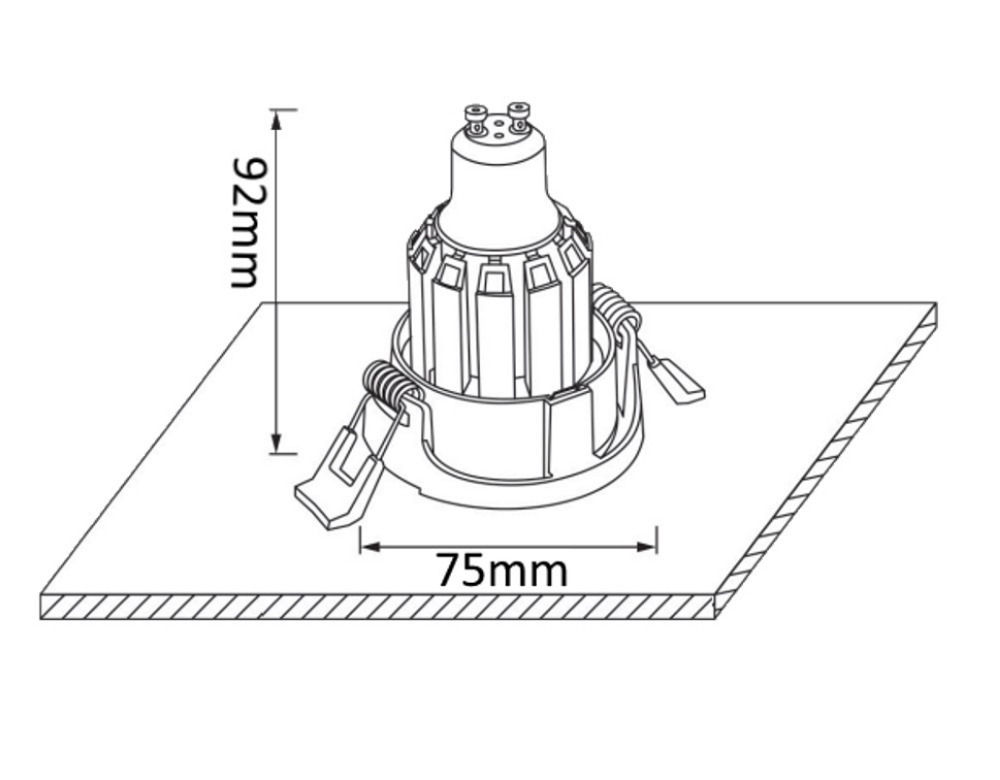 Светильник встроенный Crystal Lux CLT 004C1 BL