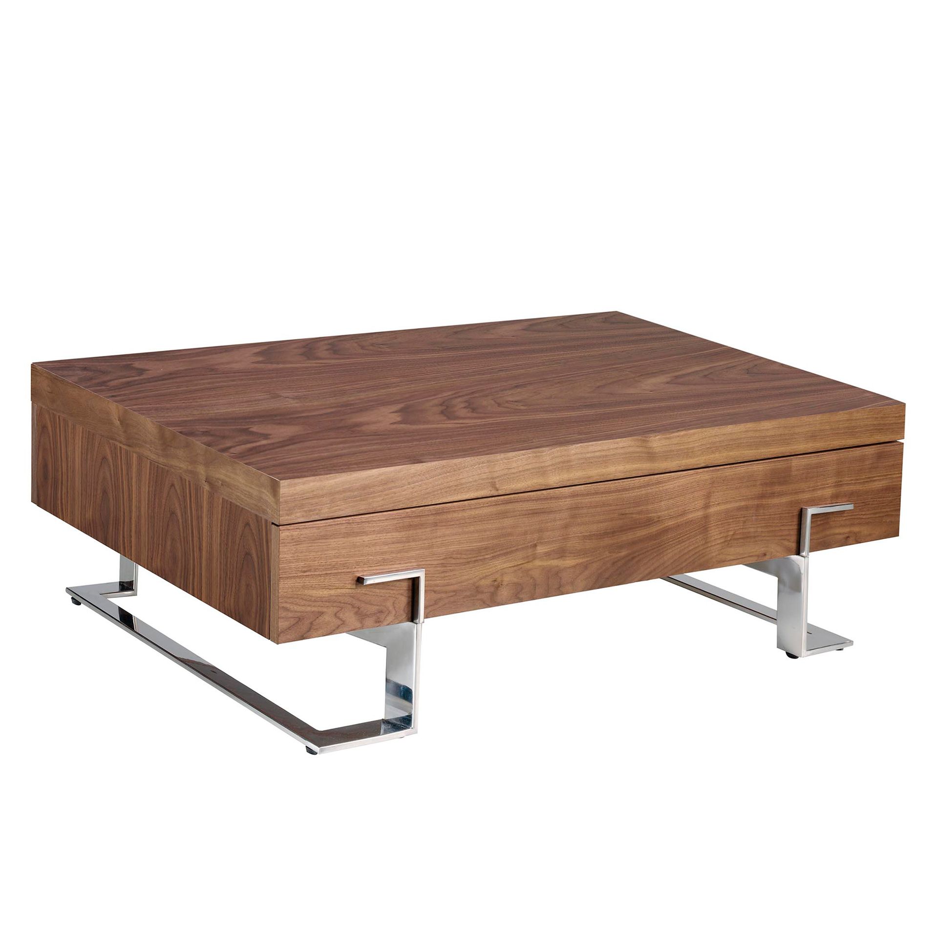 Журнальный столик MH2103A /2099 из ореха и хромированной стали Angel Cerda