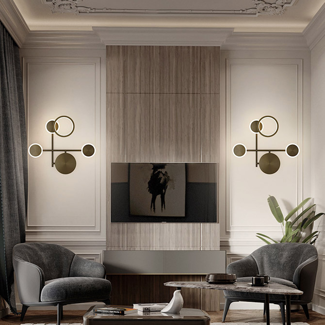 Настенный светильник ZINGY E Brass by ImperiumLoft