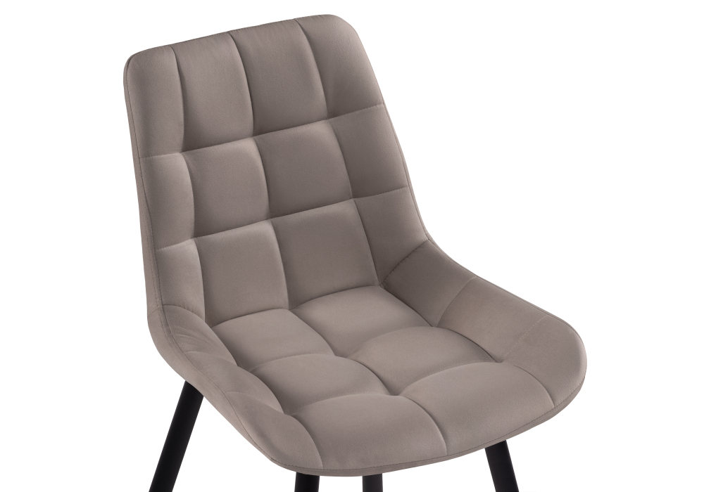 Стул Woodville Челси велюр латте / черный 502084