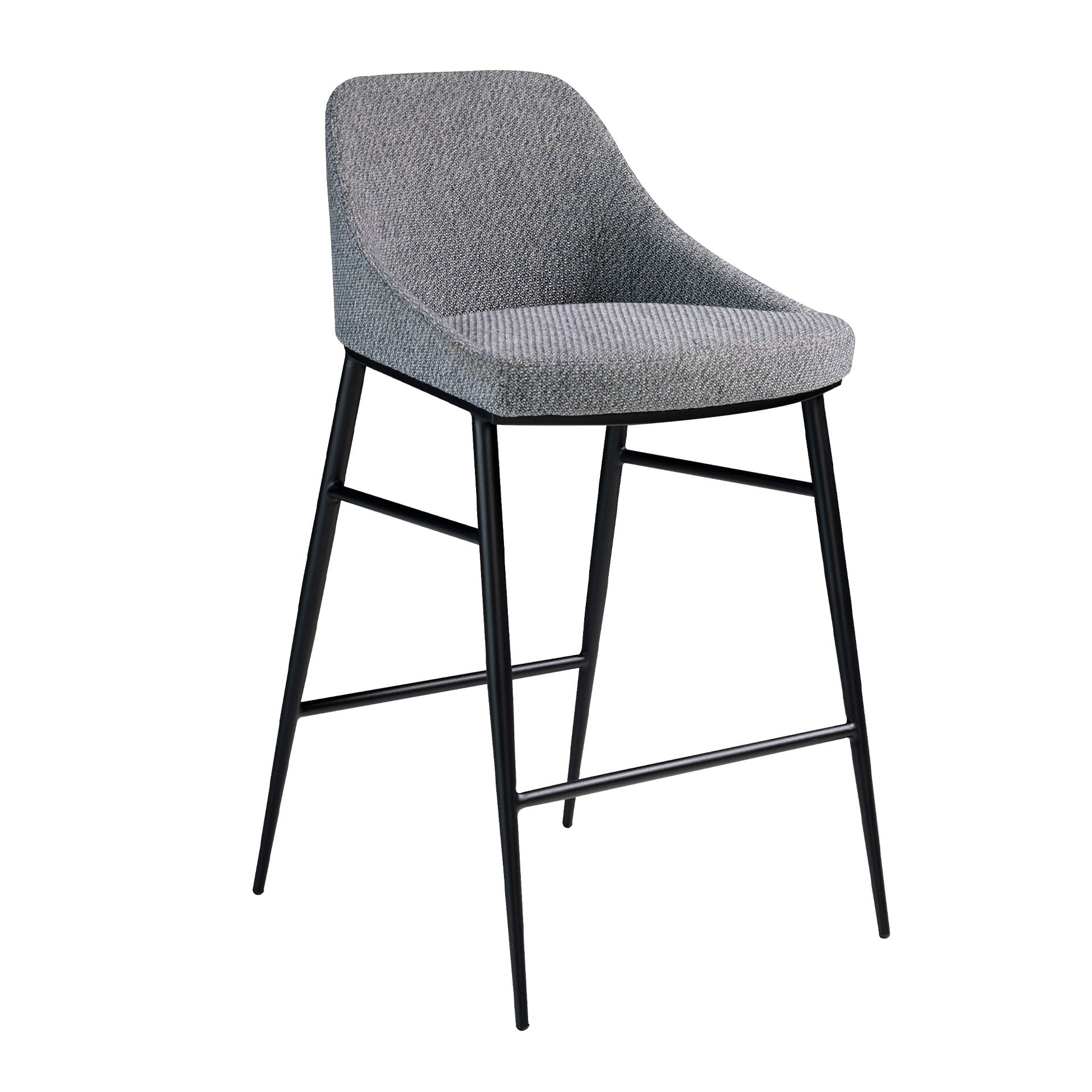 Барный стул A189/4103 с тканевой обивкой и стальной конструкцией Angel Cerda