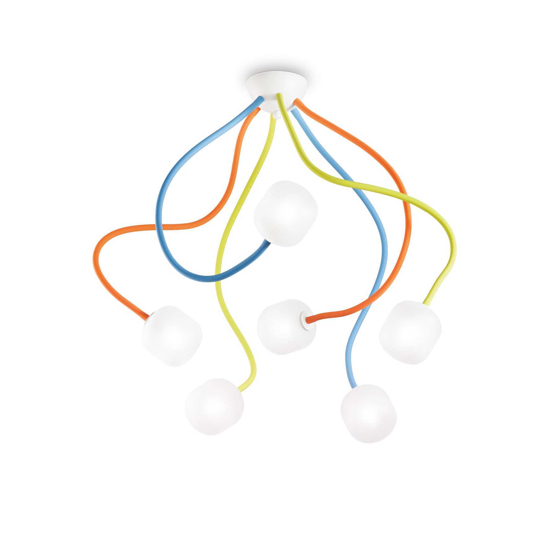 Потолочный светильник Ideal Lux OCTOPUS PL6 COLOR 174976