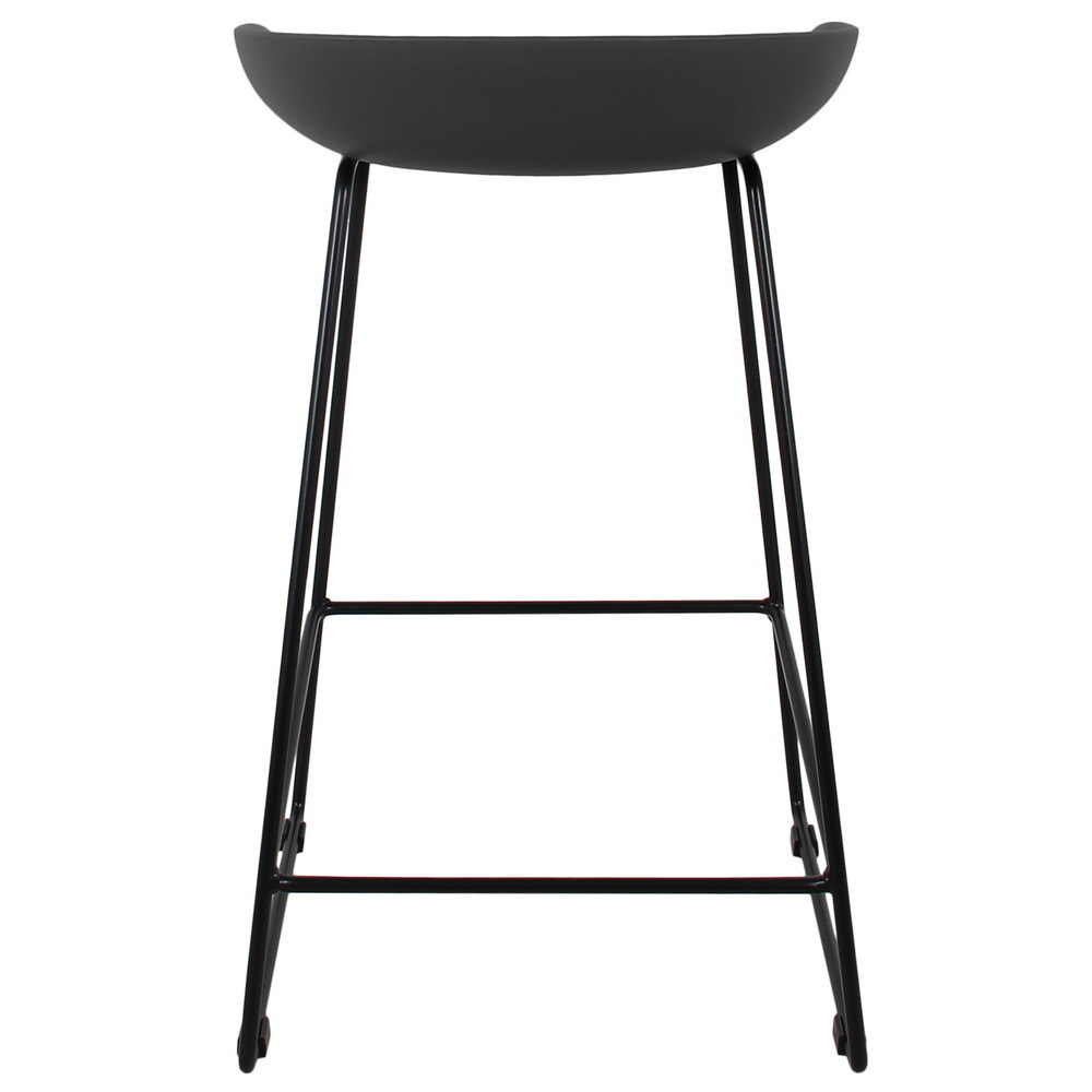 Стул полубарный Neo чёрный с чёрными ножками Bradex Home FR 0698