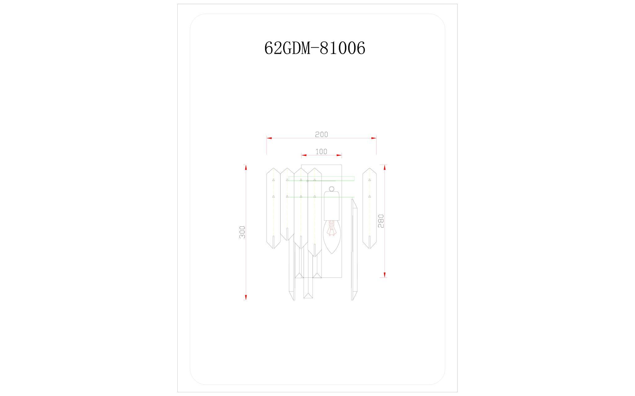 Бра с кристаллами (золото) Garda Decor 62GDM-81006