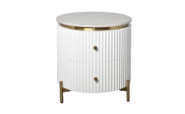 Тумбочка с мя ящиками и мраморной столешницей Garda Decor 77IP-GD009-TUMB/1