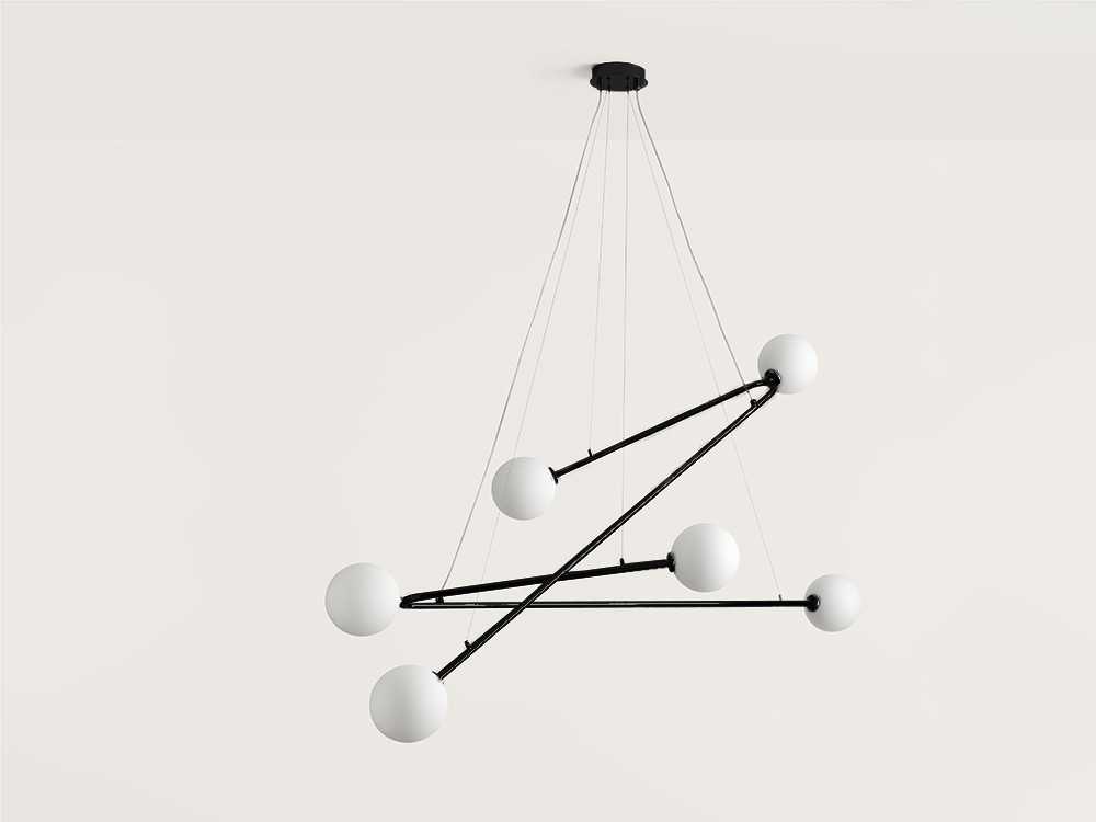 Люстра Endo 6L черная Aromas del Campo