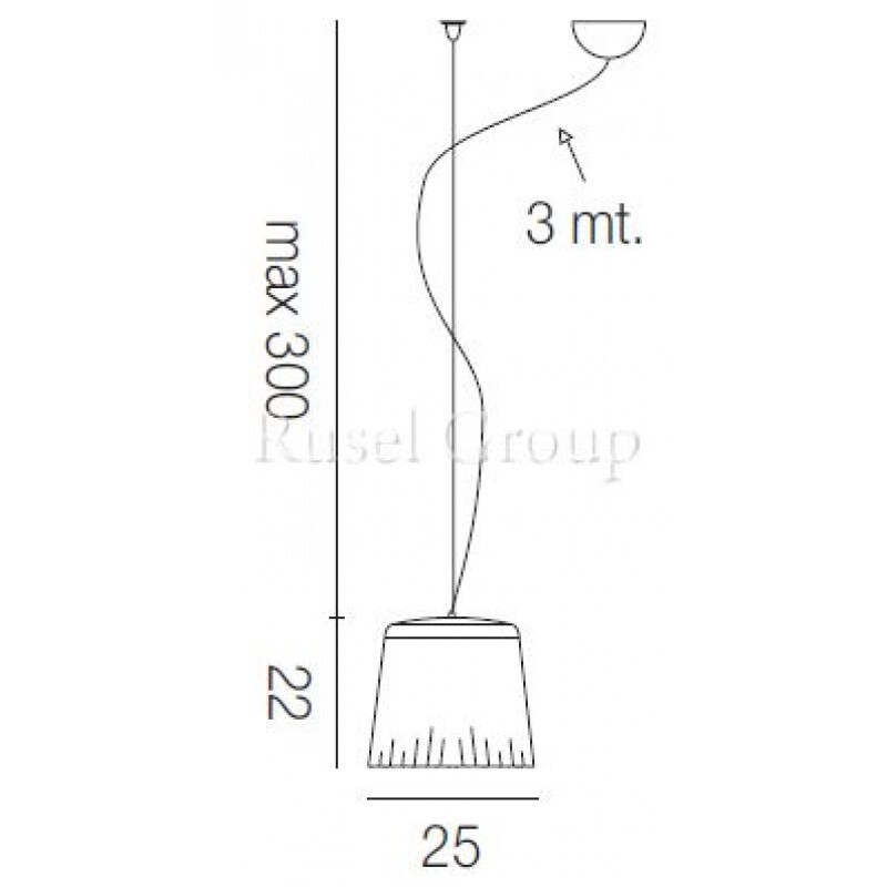 Подвесной светильник Vistosi CLOTH SP P D1