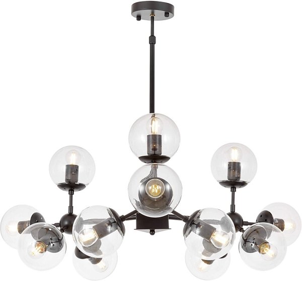 Потолочная люстра Lumina Deco LDP 160-12 BK+PR