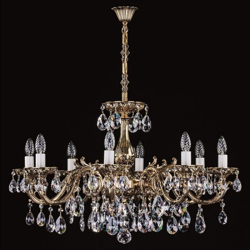 Люстра Artglass CR 0011/08/20 BRASS ANTIQUE CE