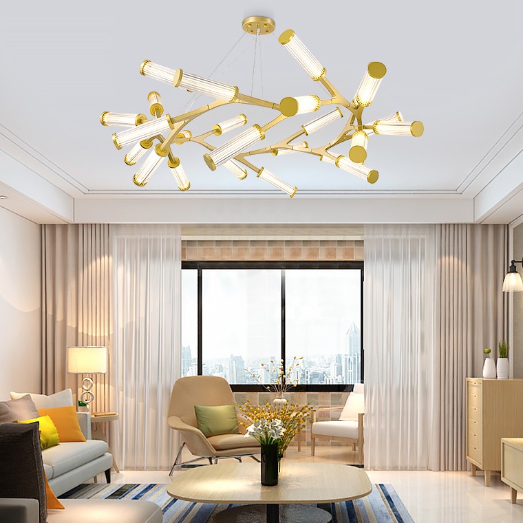 Подвесная люстра RAMOSE RING 18 Золото by ImperiumLoft