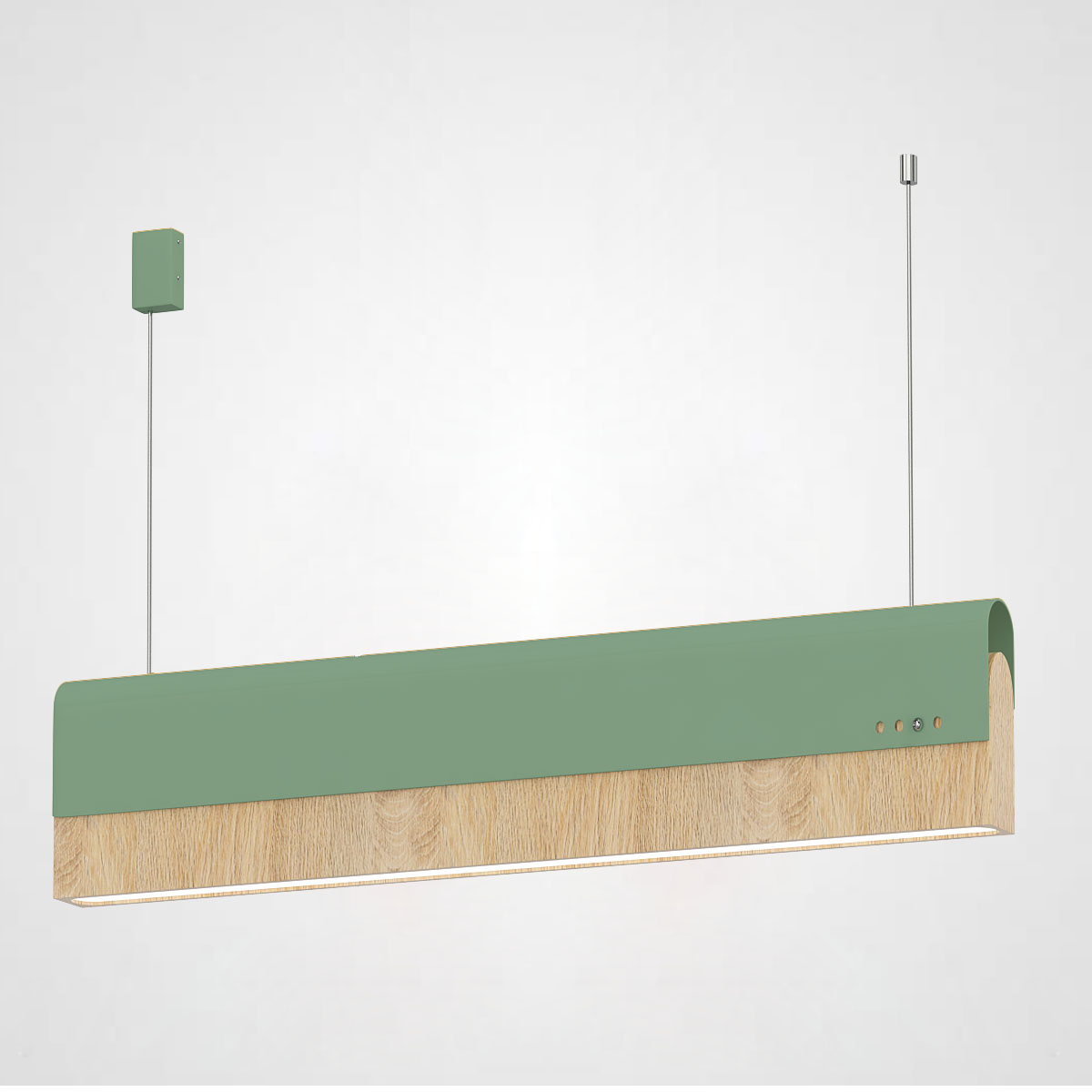 РЕЕЧНЫЙ ПОДВЕСНОЙ СВЕТИЛЬНИК BOOK 3 L90 Green by ImperiumLoft