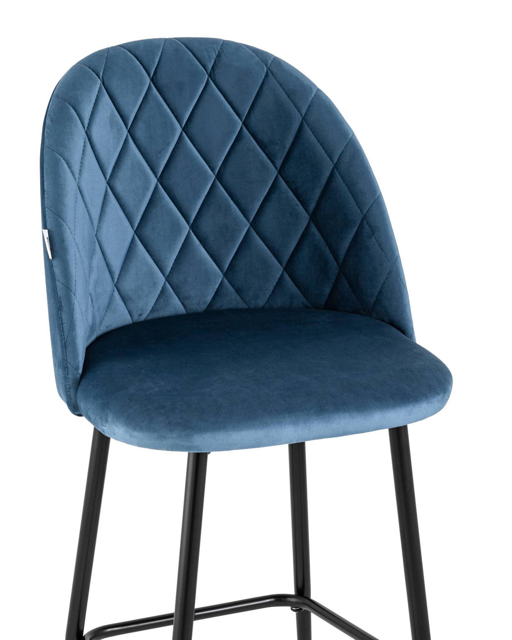 Стул барный Марсель велюр пыльно-синий Stool Group