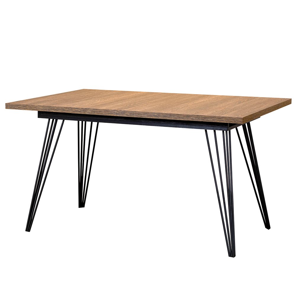 Стол Fusion 140-180 x 90см, Дуб Навара, чёрный Bradex Home FR 0805