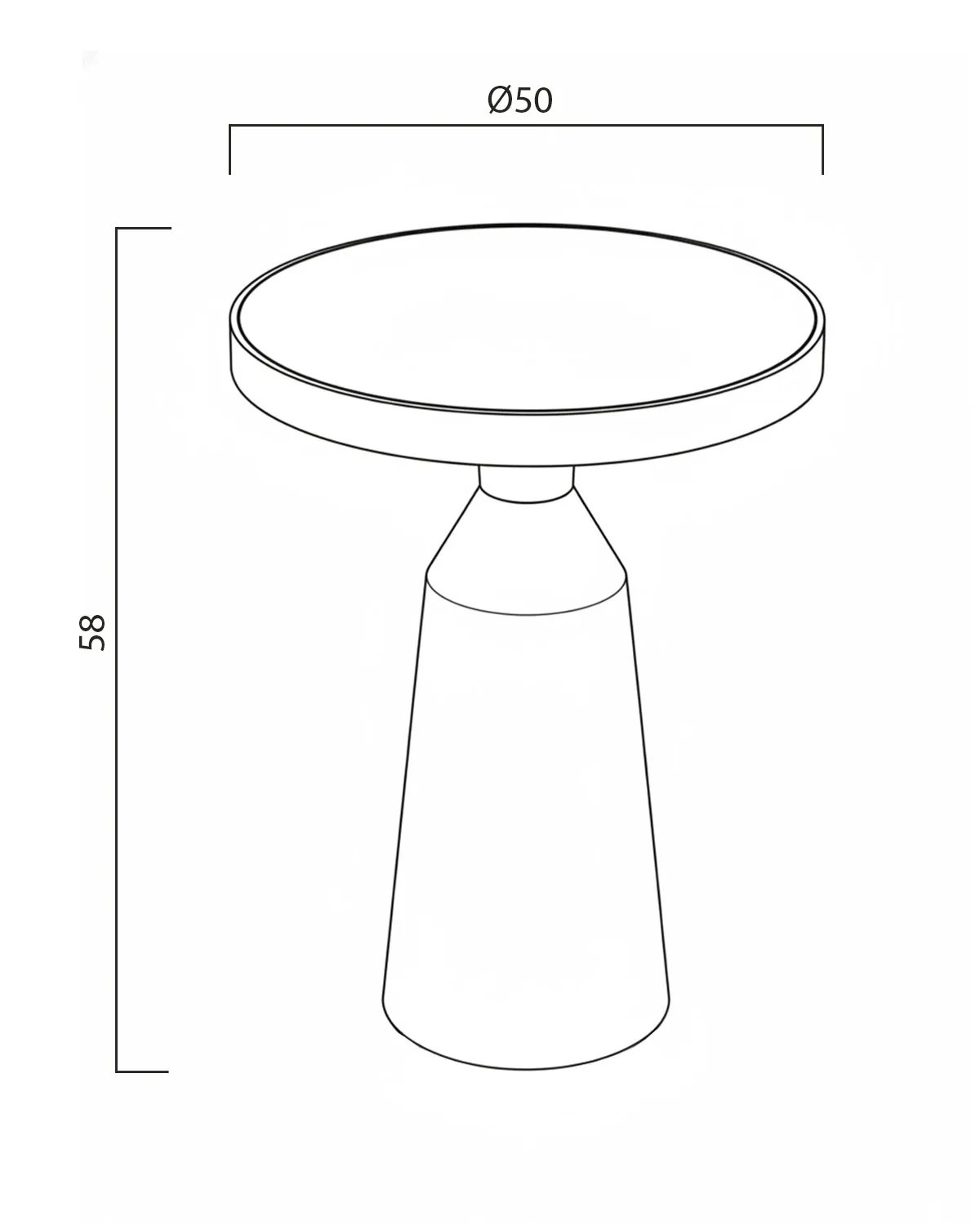 Черный приставной столик Ровена Louvre Home FST090924RJ