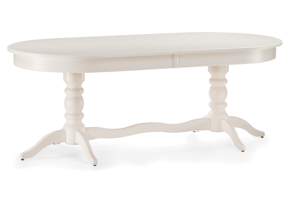 Стол деревянный Woodville Дейвер 200(260)х100 молочный 483914