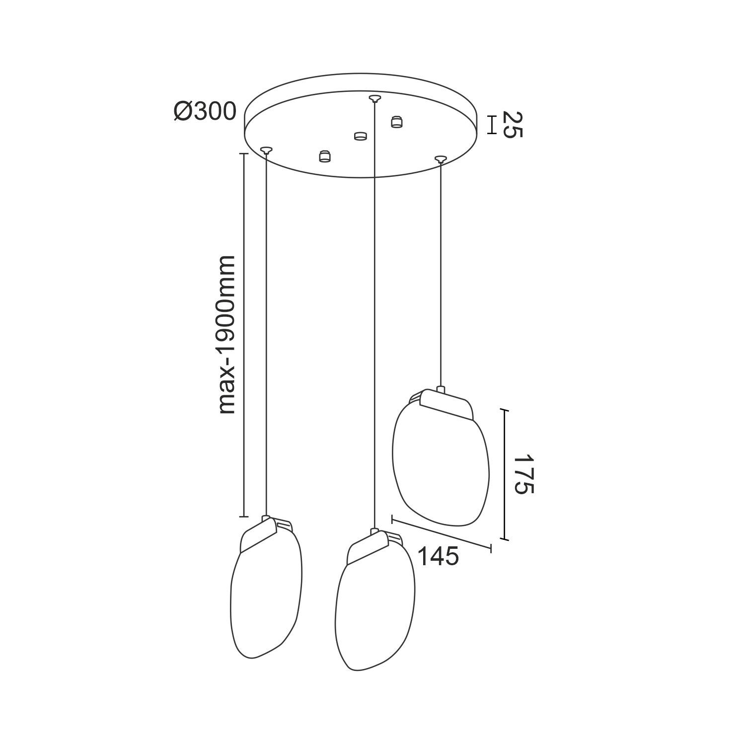 Подвесной светодиодный светильник Ledron 10900P/3