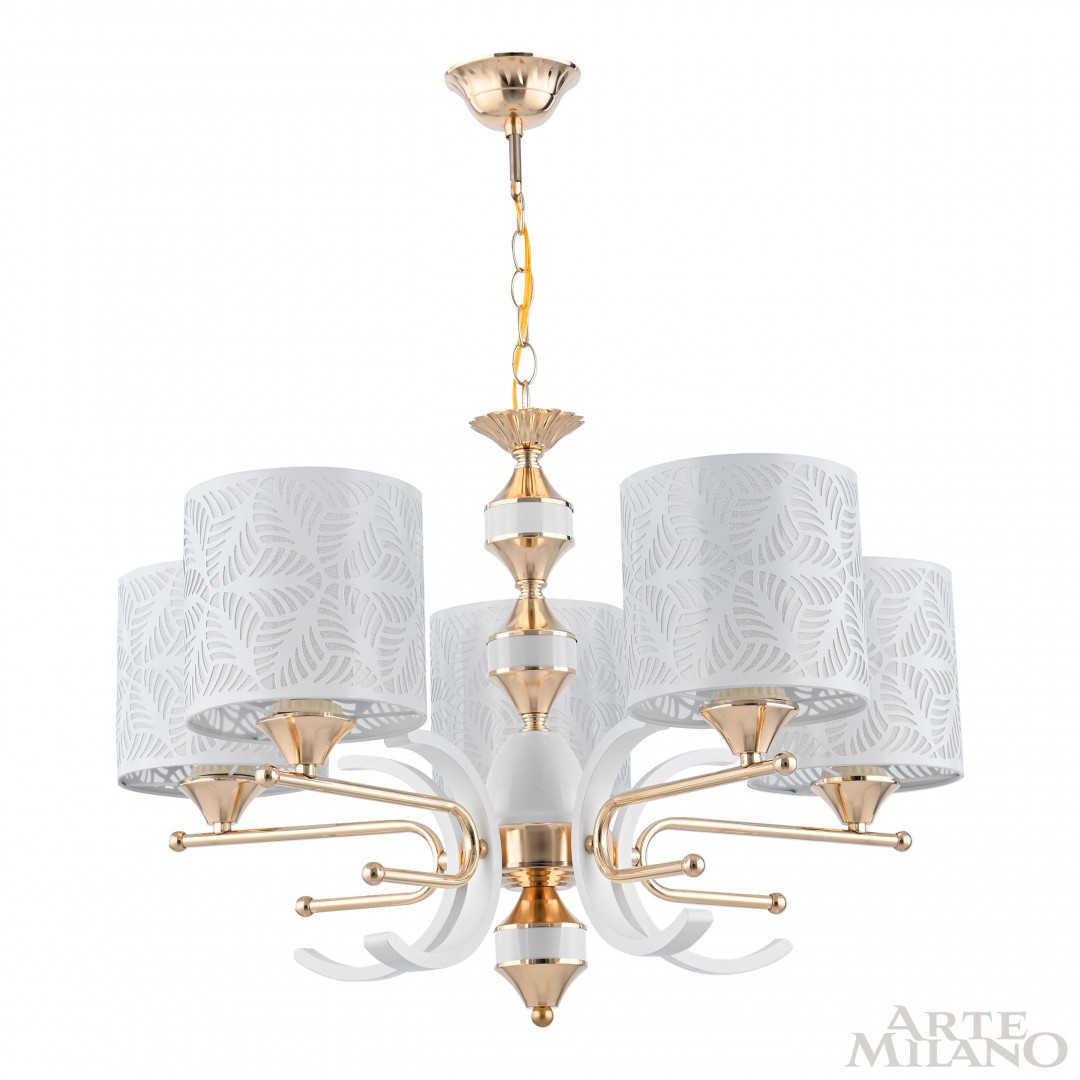 Люстра подвесная с плафонами 302097/5 Wh/Gd Arte Milano