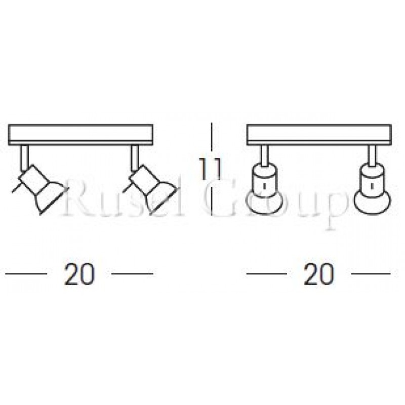 Настенно-потолочный светильник Linea Light SPOTTY 7348