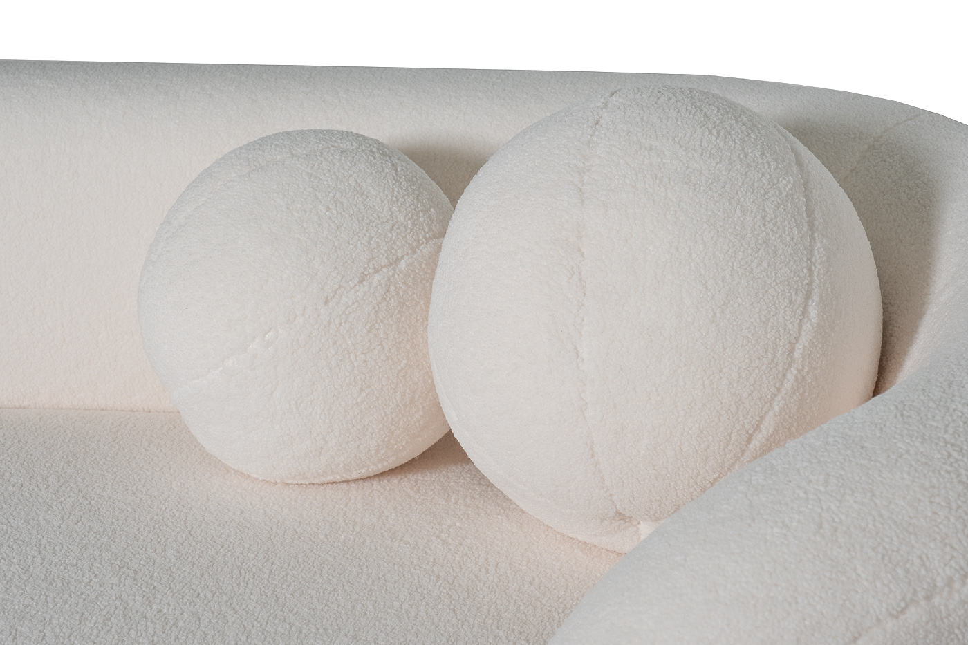 Диван трехместный белый искусственный мех Garda Decor ZW-22024