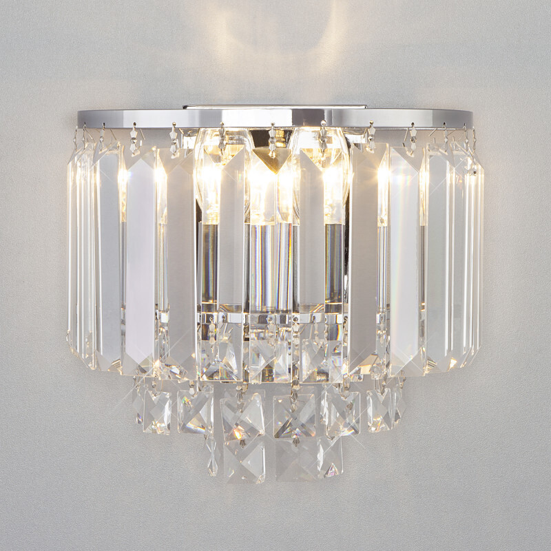 Бра Eurosvet 10121/2 хром/прозрачный хрусталь Strotskis (10105/2)