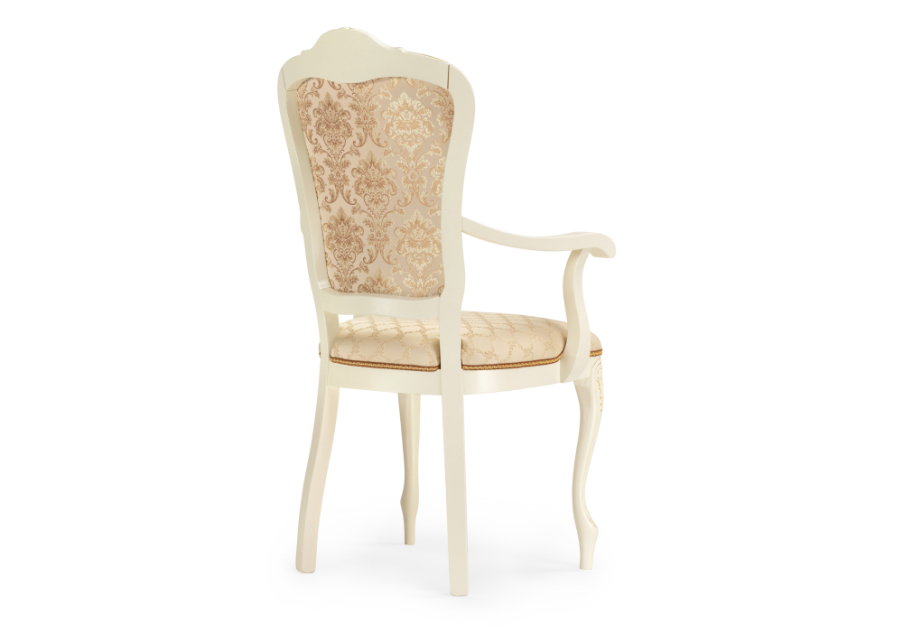 Стул деревянный Woodville Руджеро патина слоновая кость с золотой патиной / бежевый 318606