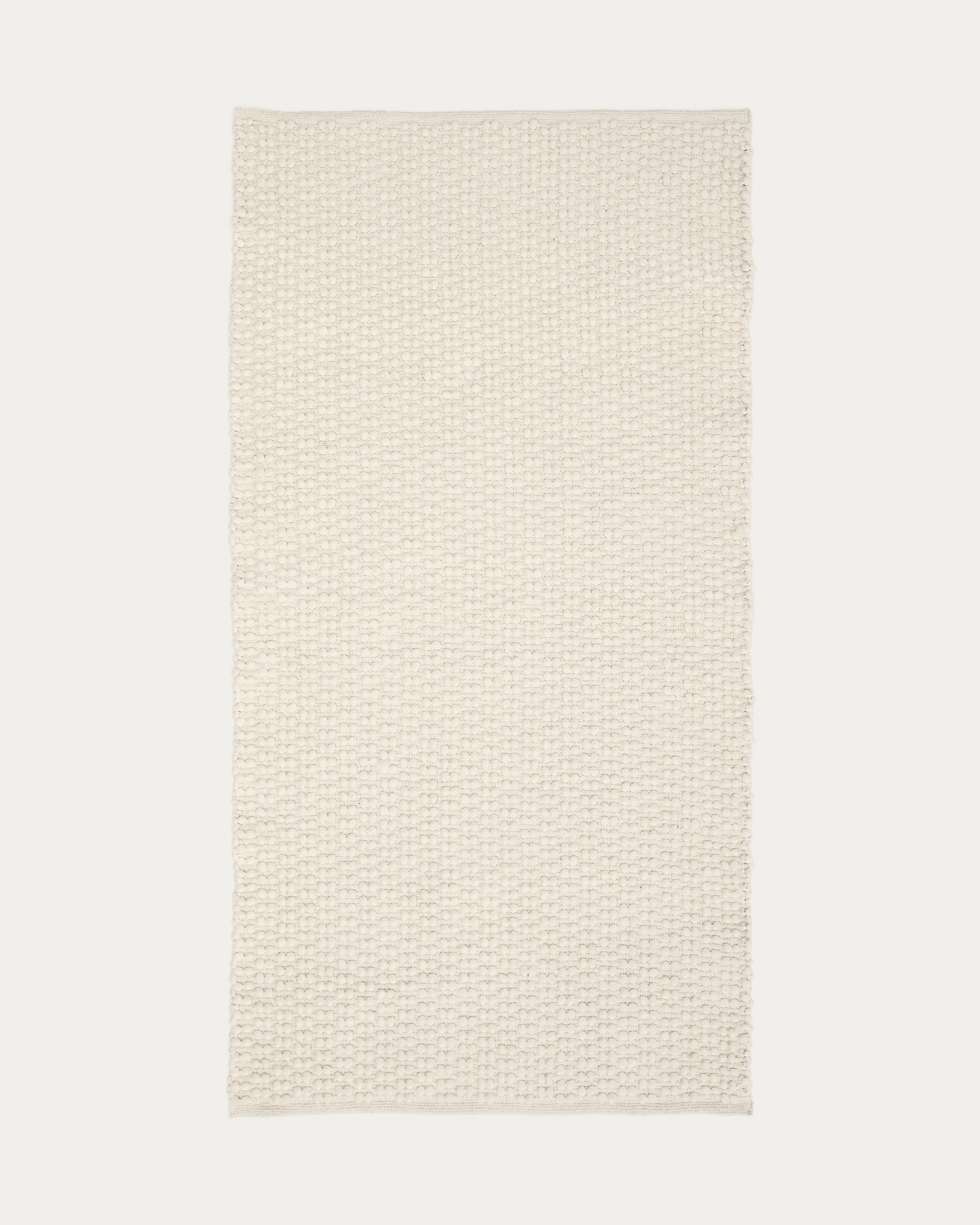Ковер Mascarell из хлопка и полиэстера белого цвета 70 x 140 см La Forma (ex Julia Grup)