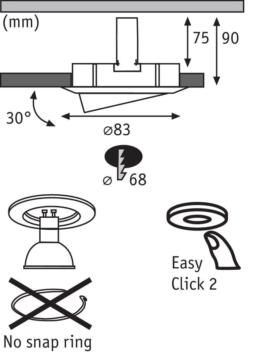 Встраиваемый светильник Paulmann 93731