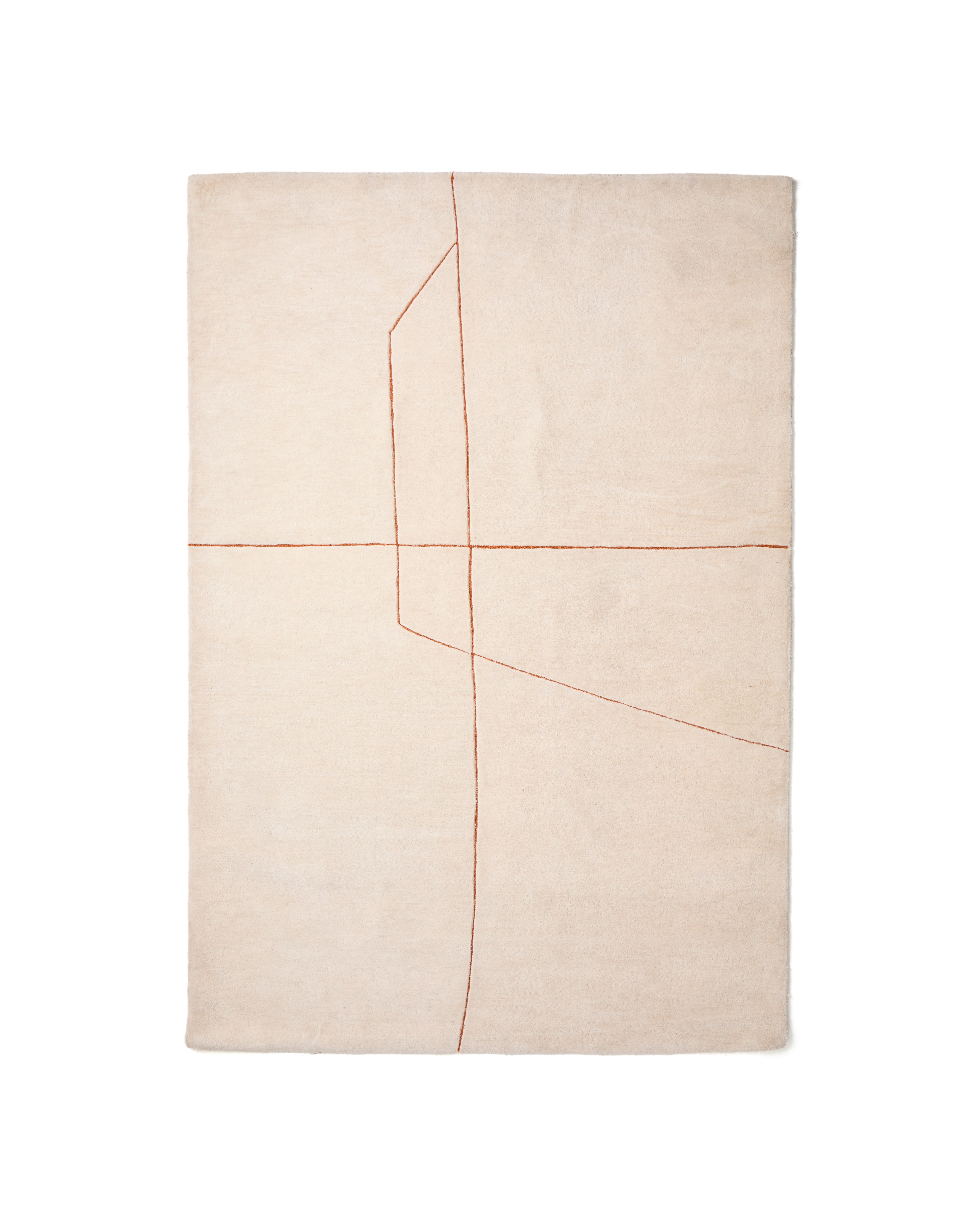 Ковер Delide из синтетического волокна цвета экрю с оранжевым графическим рисунком, 160 x 230 см La Forma 481215