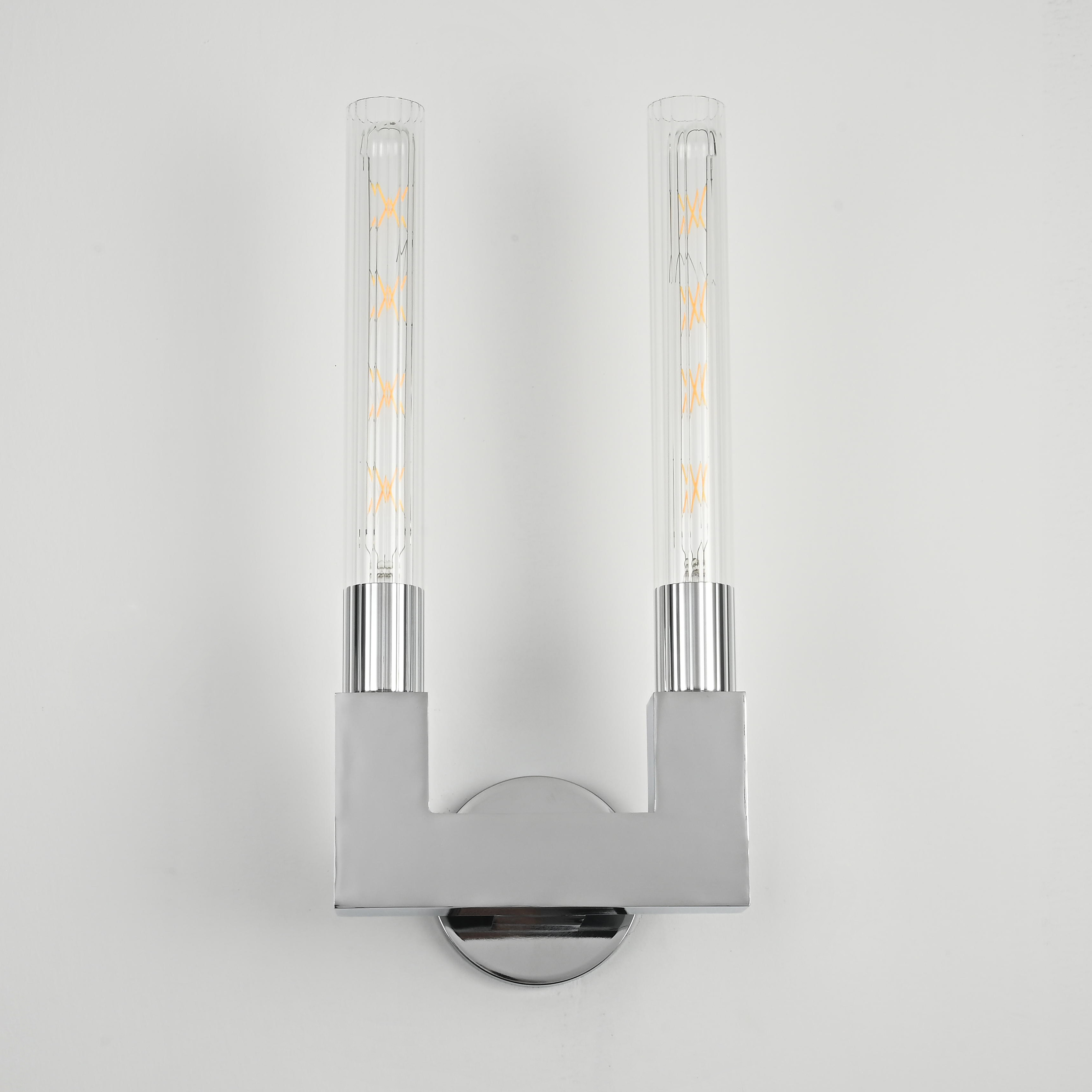 Бра Rh Cannelle Wall Lamp Double Sconces Chrome By Imperiumloft