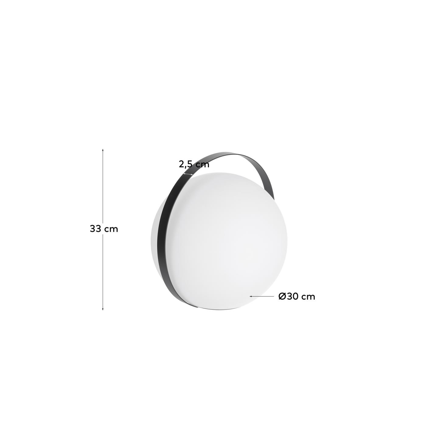 Настольная лампа Lape с черным стальным шлейфом La Forma (ex Julia Grup)