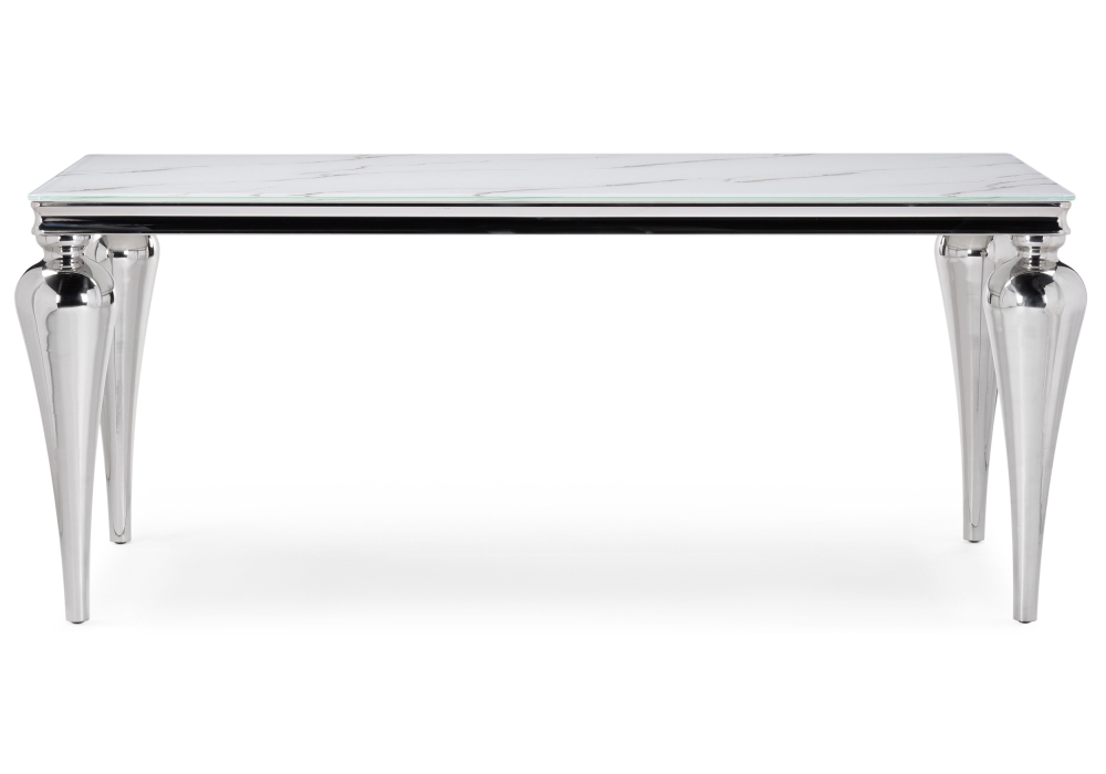 Стол стеклянный Woodville Vase белый 15305