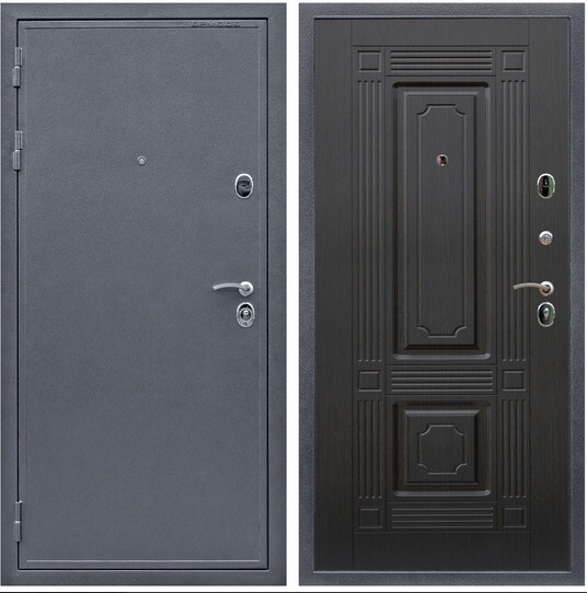 Дверь входная Graf Лондон Антик серебро / МДФ 6 мм ФЛ-2 Венге