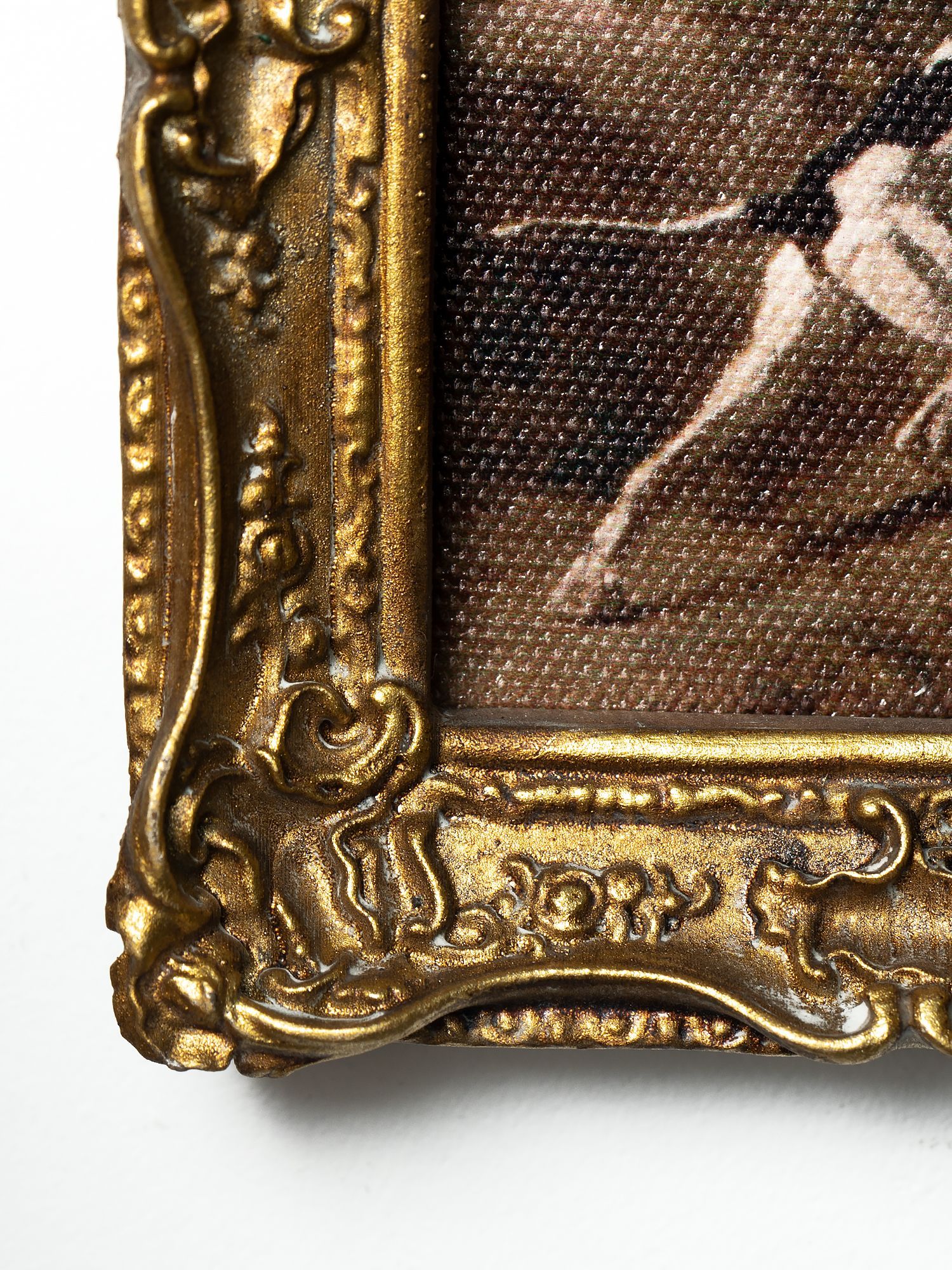 Картина в раме Собака, масло, под старину Glasar 28-325