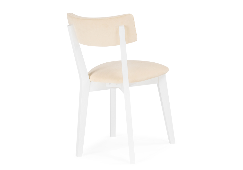 Стул деревянный Woodville Гилмар бежевый велюр / белый 515981