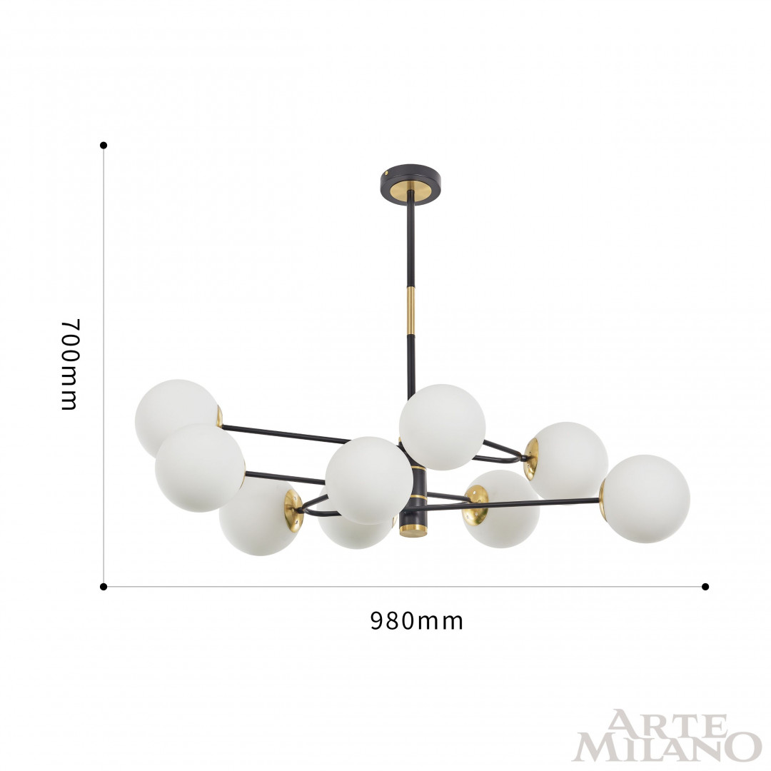 Люстра 272708/9 BK/GD Arte Milano