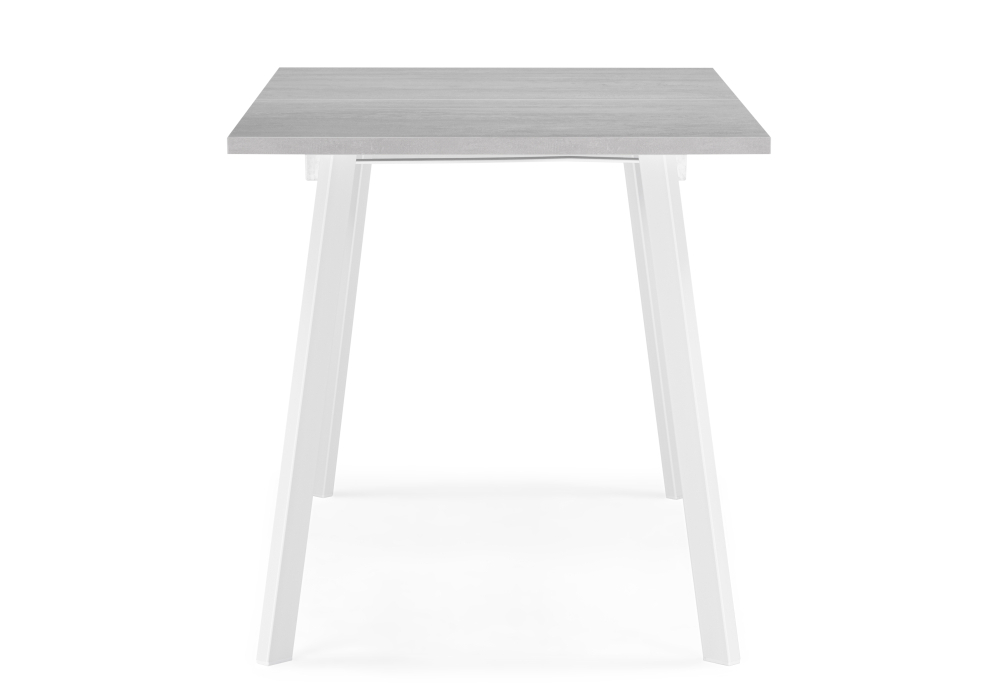 Стол деревянный Woodville Колон Лофт 120(160)х75х75 25 мм бетон / белый матовый 489645
